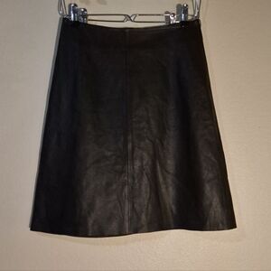 Iris & Ink 100% Leather A-line Skirt
